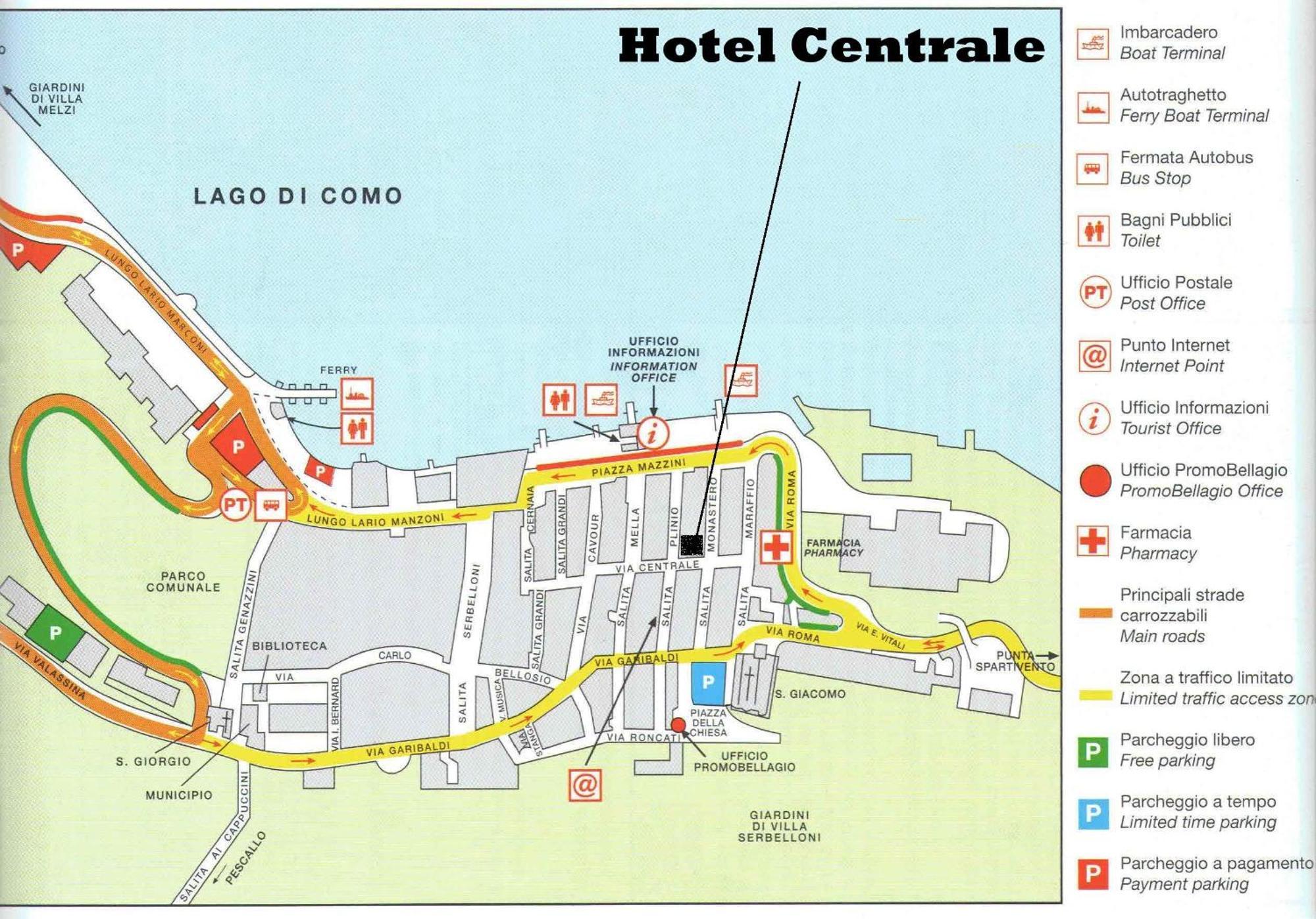 Hotel Centrale ベッラージョ エクステリア 写真